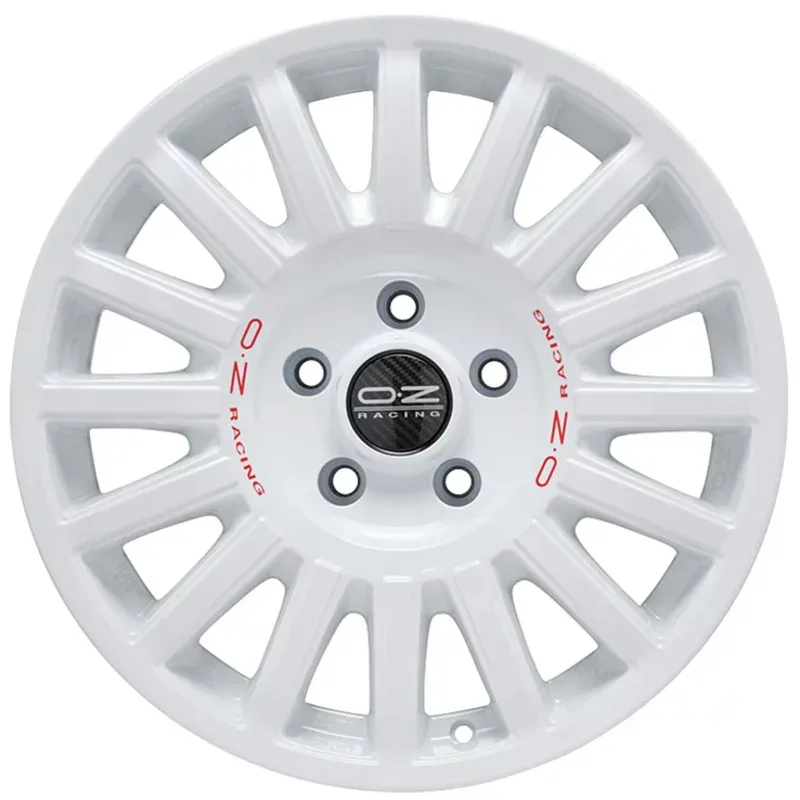 OZ RALLY RAID 8.5x18 5x130 ET32 RACE WHITE RED LETTERING Felgen