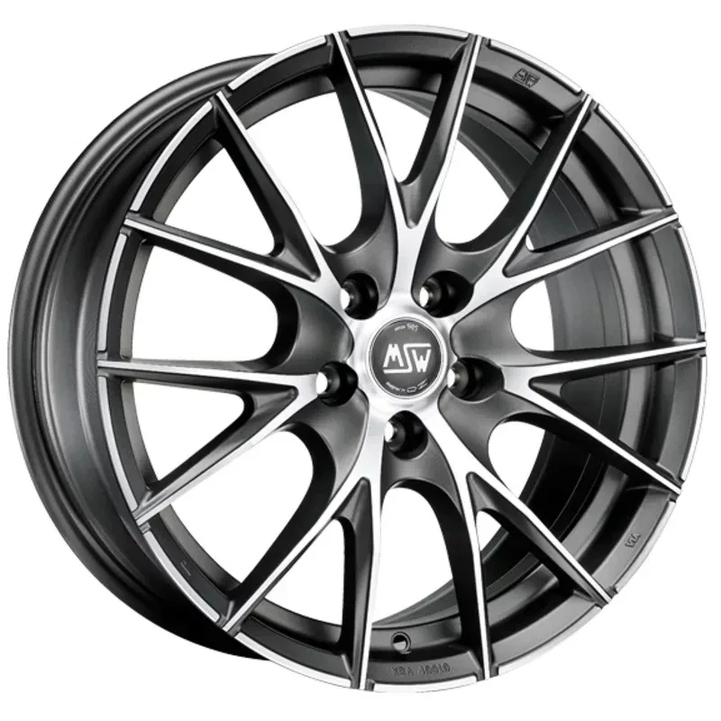 MSW 25 8.0x17 5x114.3 ET45 MATT TITANIUM FULL POLISHED Felgen