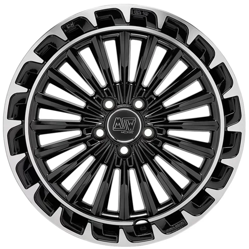 MSW 32 8.5x20 5x112 ET51 GLOSS BLACK+DIAMOND LIP Felgen