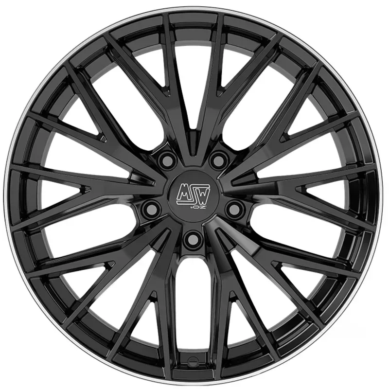 Felgen MSW 44 9.0x20 5x112 ET20 Gloss Black+diamond Lip