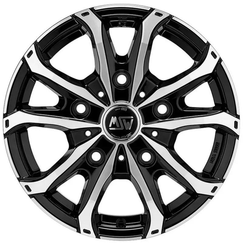 MSW 48 VAN 7.0x17 5x118 ET68 GLOSS BLACK FULL POLISHED Felgen