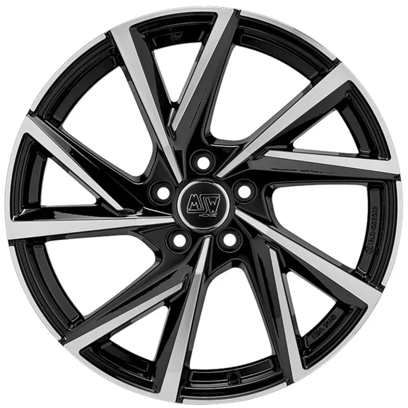 Felgen MSW 80 7.0x17 5x108 ET50 Gloss Black Full Polished