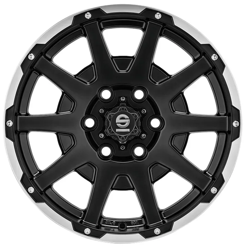 Felgen Sparco DAKAR 5.5x16 5x139.7 ET0 Matt Black Lip Polish