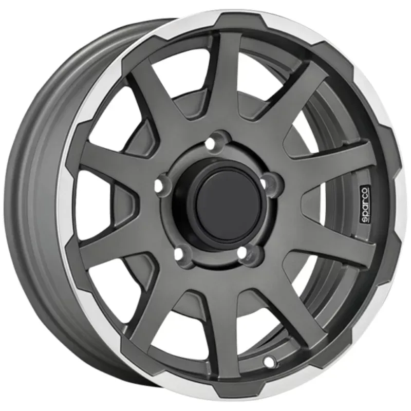 Felgen Sparco DAKAR 5.5x16 5x139.7 ET0 Matt Dark Grey Lip Polished