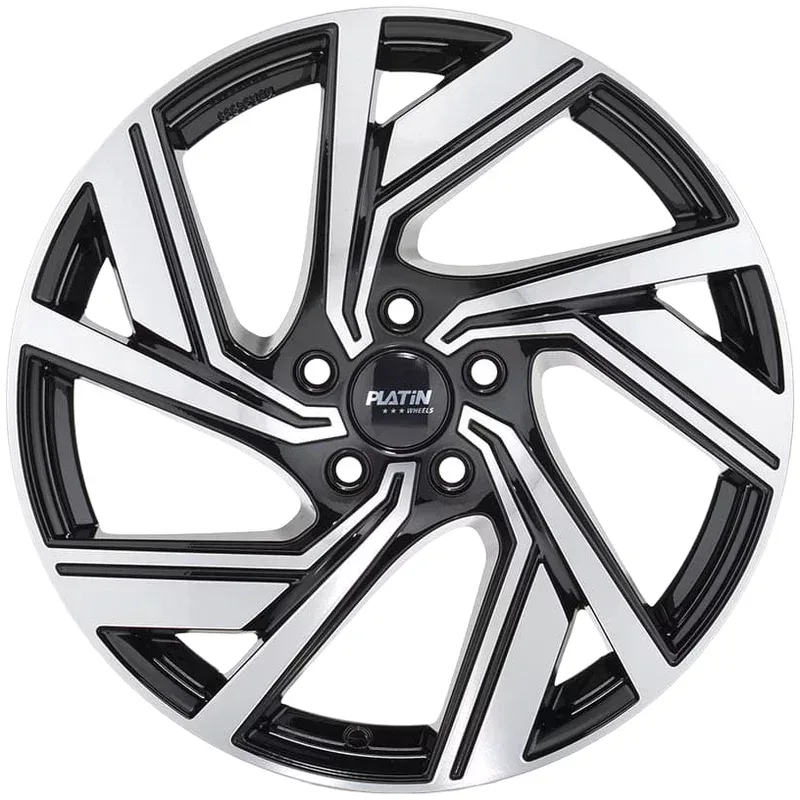Platin P114 8.0x19 5x108 ET43 BLACK POLISHED Felgen