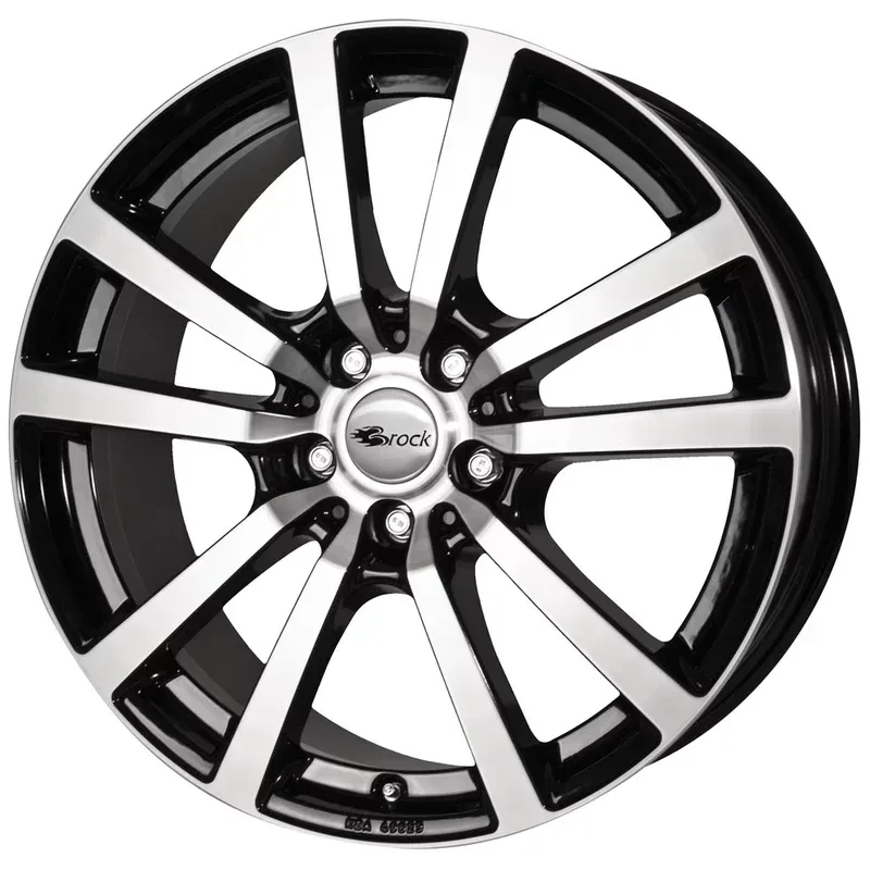 Felgen RC Design RC25T 7.5x18 5x108 ET45 Schwarz Glanz Voll-poliert