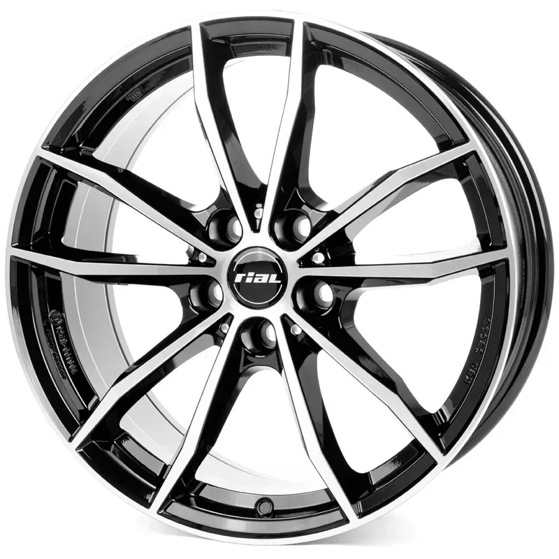 Felgen RIAL X12 7.5x18 5x112 ET50 Diamond-black Frontpolished