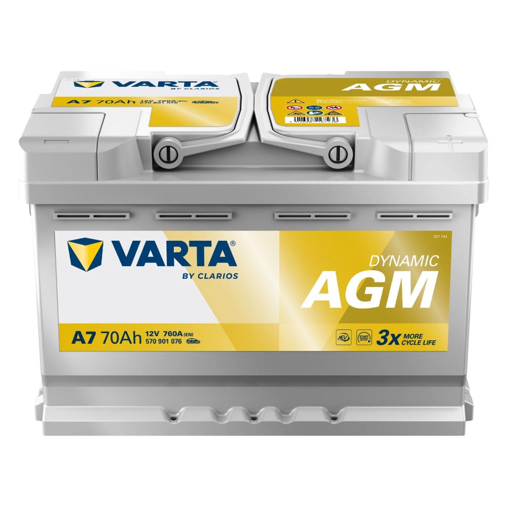 Autobatterie Varta A7 Dynamic AGM 12V 70Ah  760A