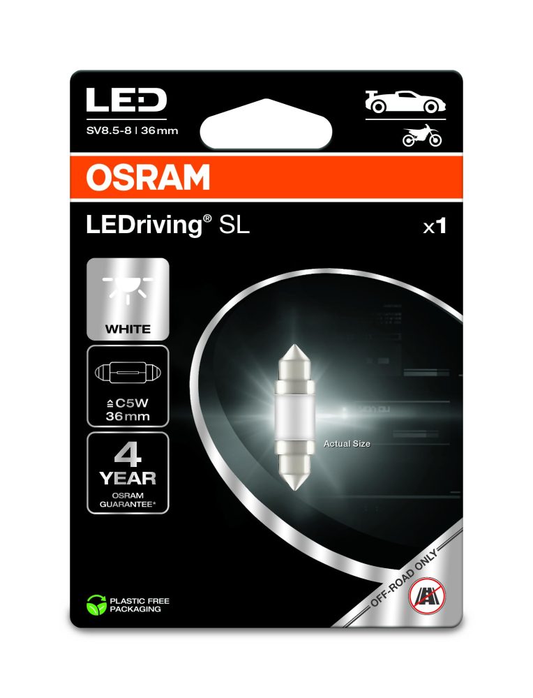Leds Osram LEDriving SL C5W Cool White 36mm 1W 6000K
