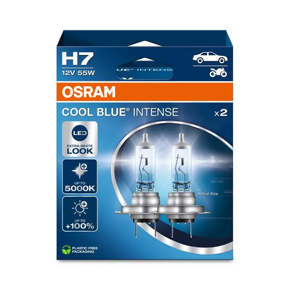 Osram Automotive 4062172387538 Halogen Leuchtmittel COOL BLUE® INTENSE H7 55 W 12 V