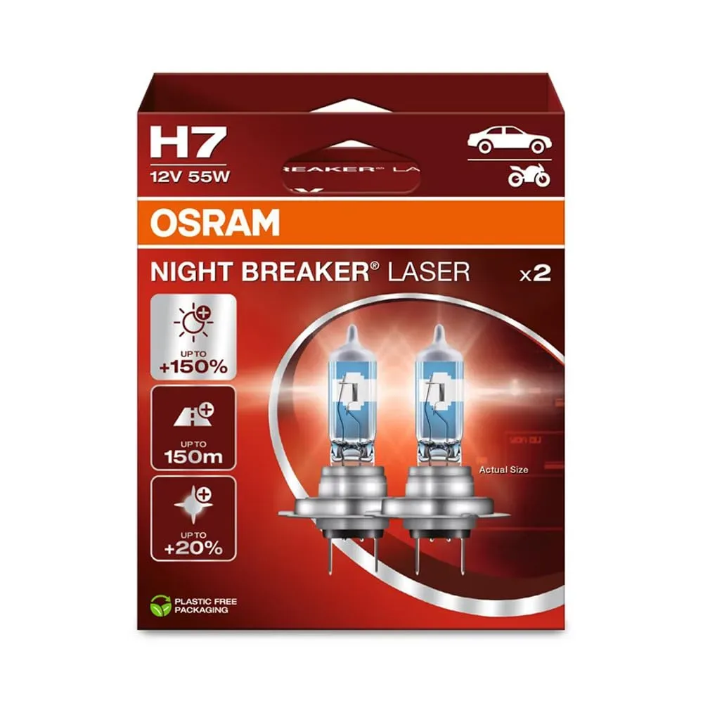 Osram Automotive 64210NL-2HB Halogen Leuchtmittel Night Breaker® Laser Next Generation H7 55 W 12 V