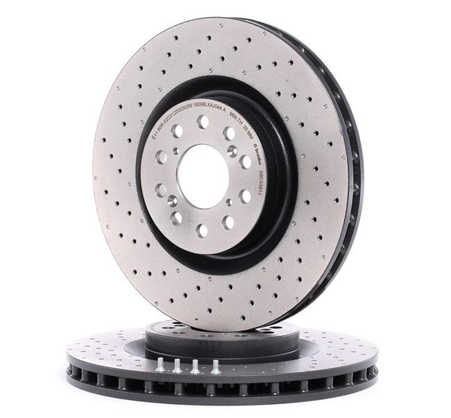 Bremsscheibe Vorne Gelochten Brembo  für HONDA CIVIC X Berline bicorps trois ou cinq portes (FC_, FK_)  2.0 Type-R (FK8) 320ps