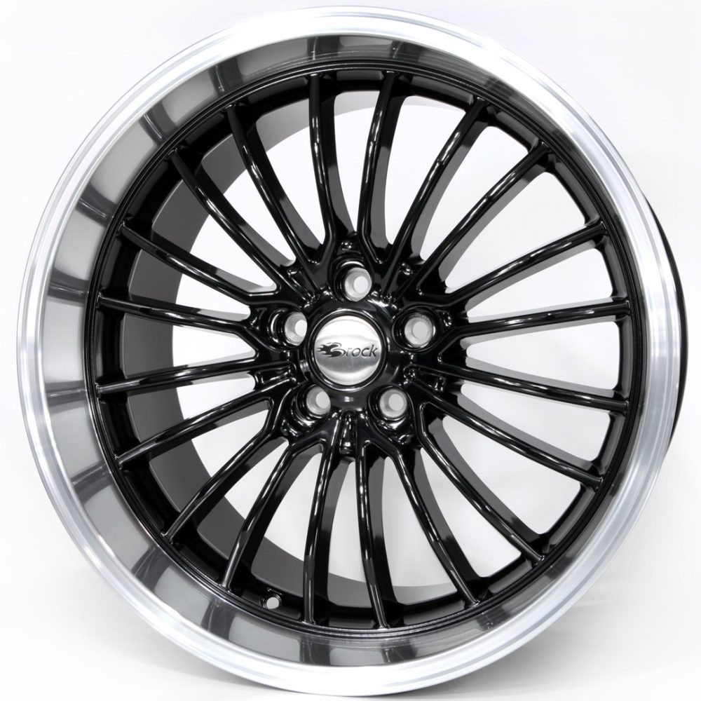 Felgen Brock B24GP 10.5x20 5x130 ET45 Schwarz Glanz Horn-poliert