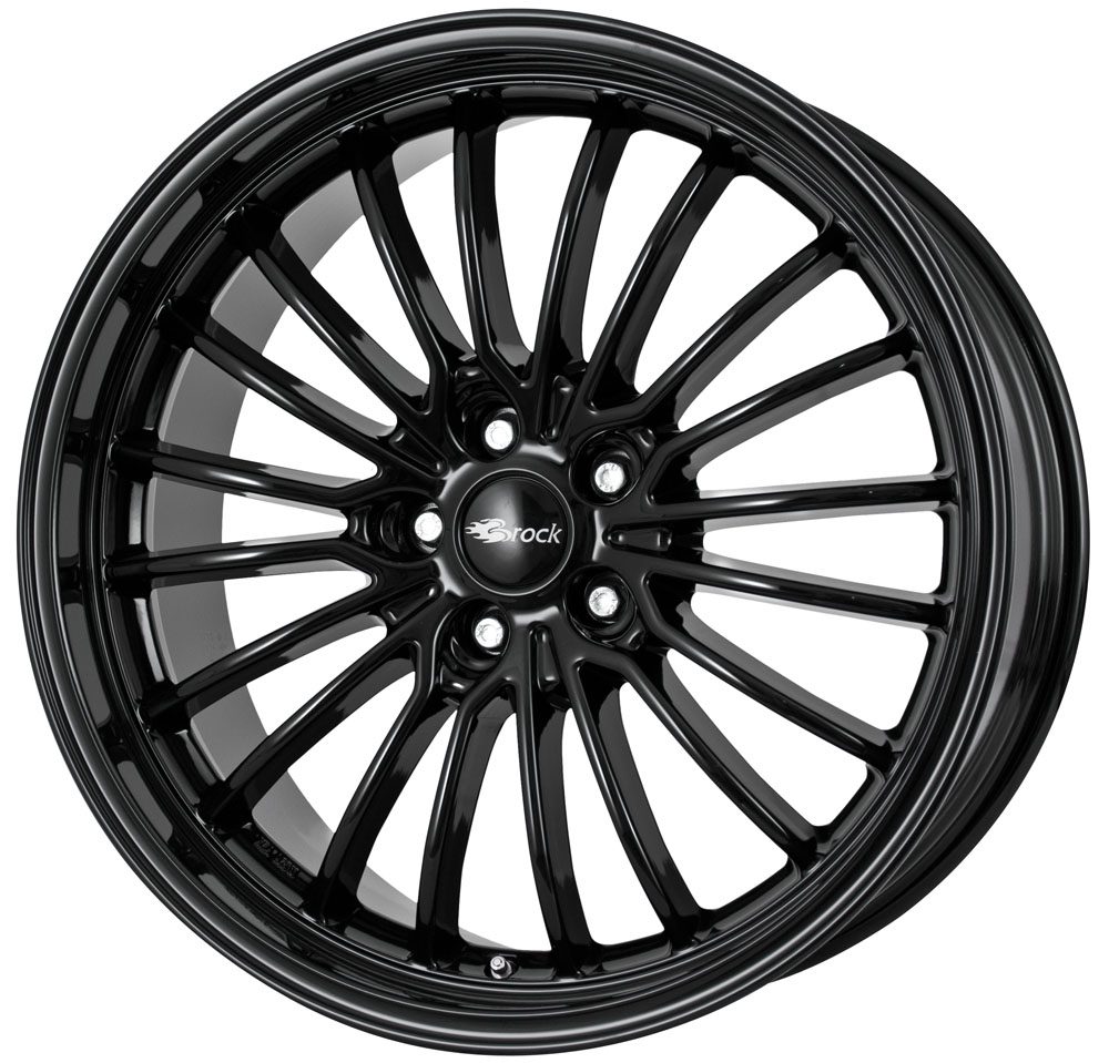 Brock B24GP 9.5x19 5x120 ET15 Schwarz Glanz Felgen