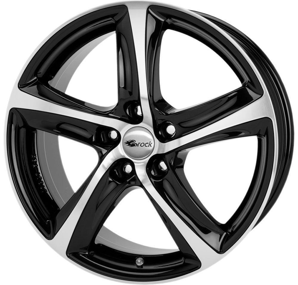 Brock B25 8.0x18 5x114.3 ET48 Schwarz Glanz Voll-Poliert Felgen