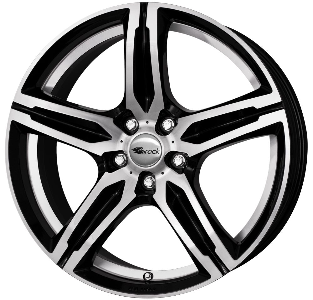 Felgen Brock B29 7.5x17 5x114.3 ET35 Schwarz Glanz Voll-poliert