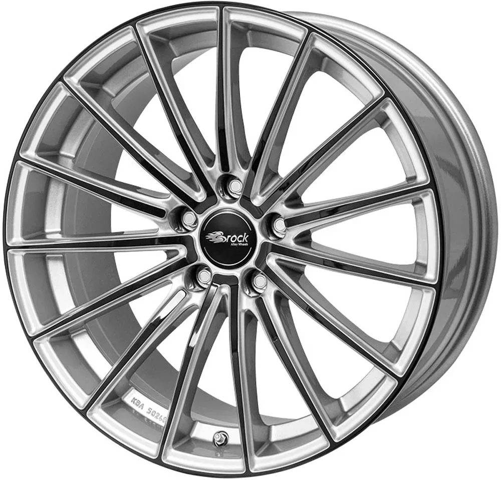 Brock B36 7.5x17 5x108 ET45 Kristallsilber Black Felgen