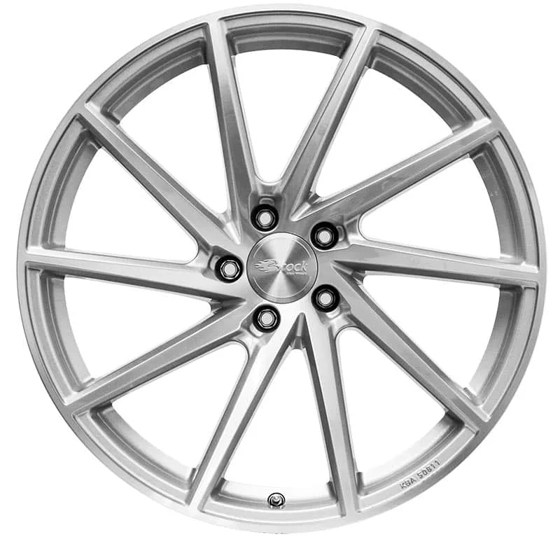 Brock B37 9.0x20 5x120 ET25 Kristallsilber Voll-Poliert Felgen
