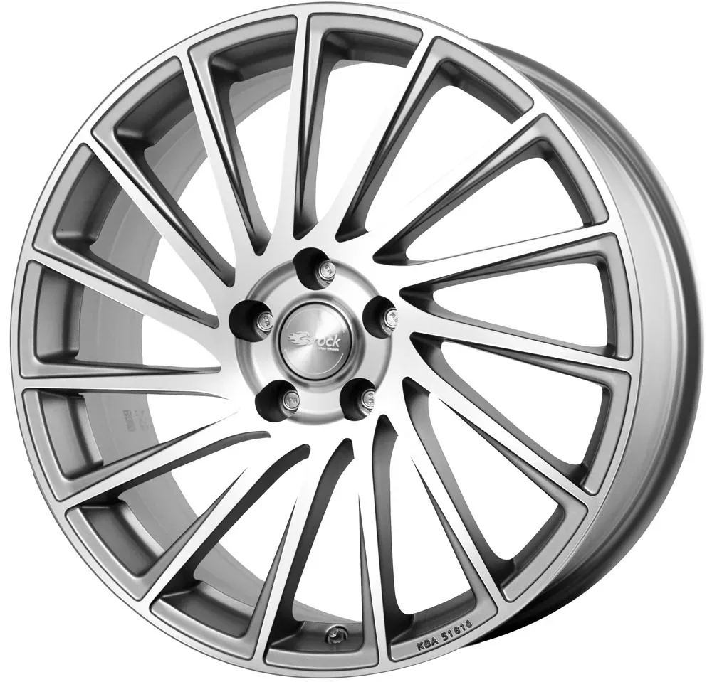 Brock B39 7.0x17 4x100 ET38 Ferric Grey Voll-Poliert Felgen