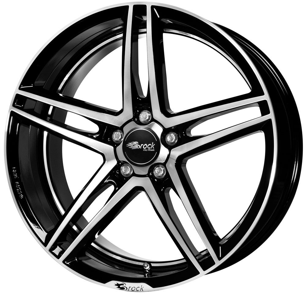 Brock B33 8.5x18 5x108 ET45 Schwarz Glanz Voll-Poliert Felgen