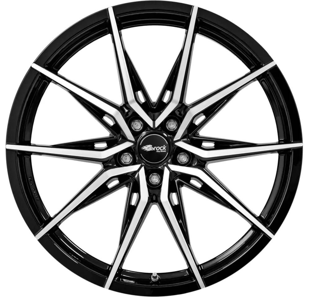 Brock B42 8.5x20 5x112 ET40 Schwarz Glanz Voll-Poliert Felgen