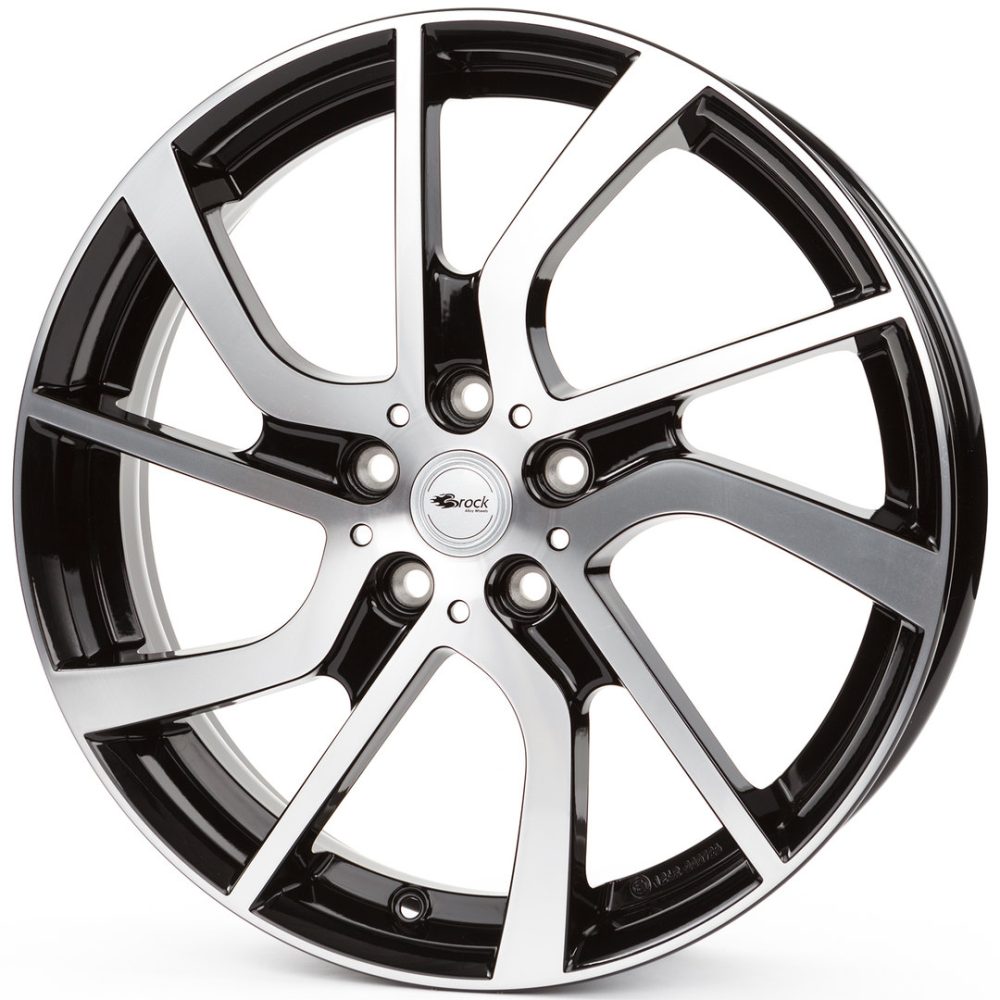 Brock eB1 5.0x19 5x112 ET43 Schwarz Glanz Voll-Poliert Felgen