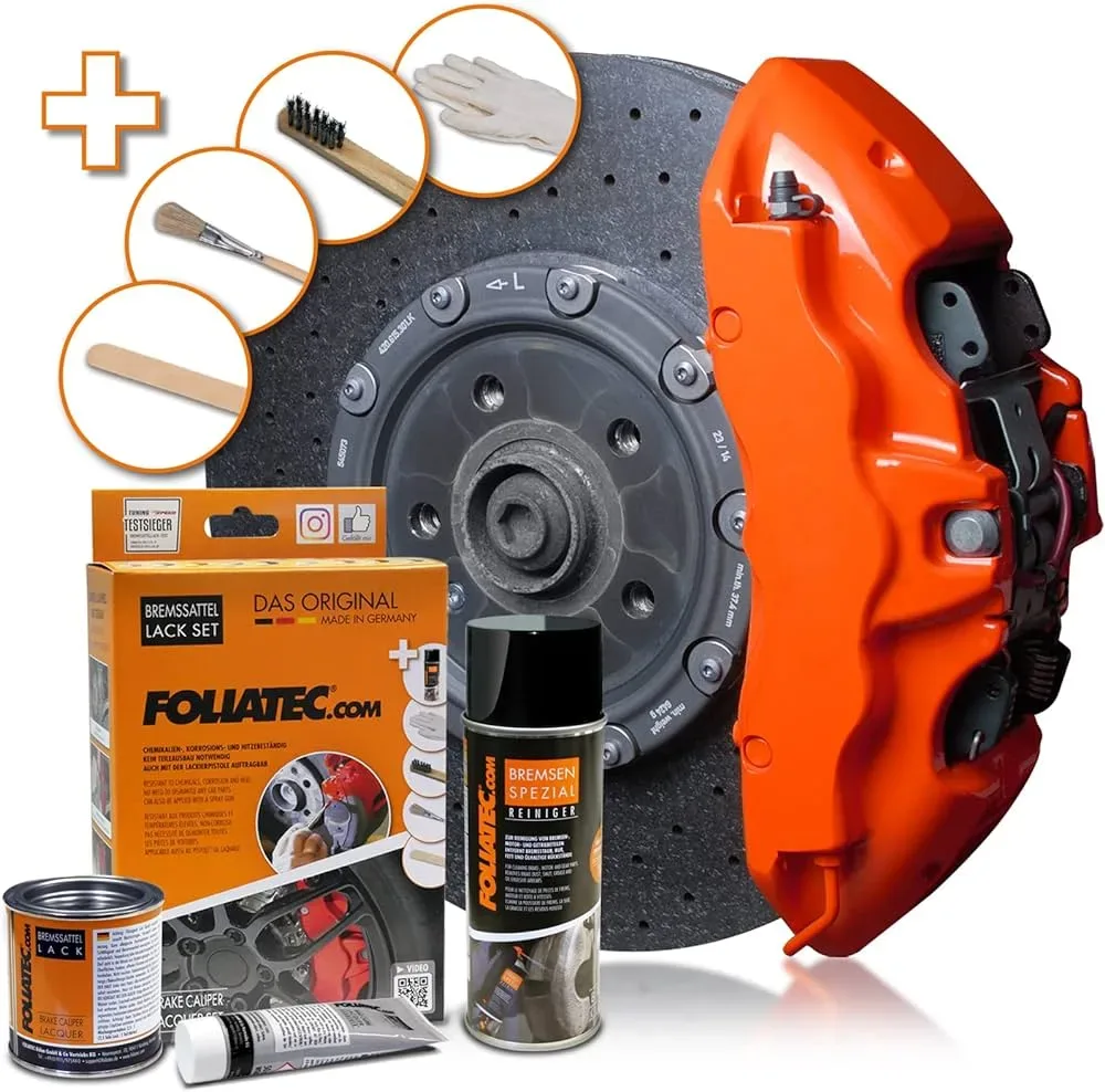 Foliatec Flame Orange Bremssattellack-Set 125ml