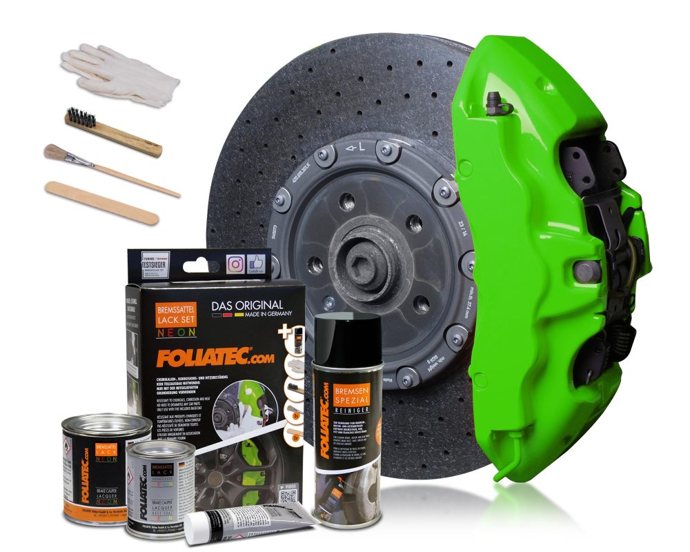 Foliatec Neon Green Bremssattellack-Set 125ml