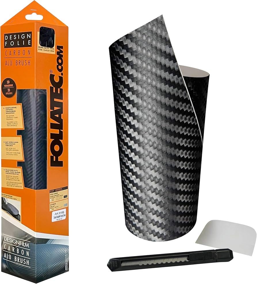 Foliatec  Cockpit-DesignFolie Ultra Carbon schwarz-strukturiert 152x20cm