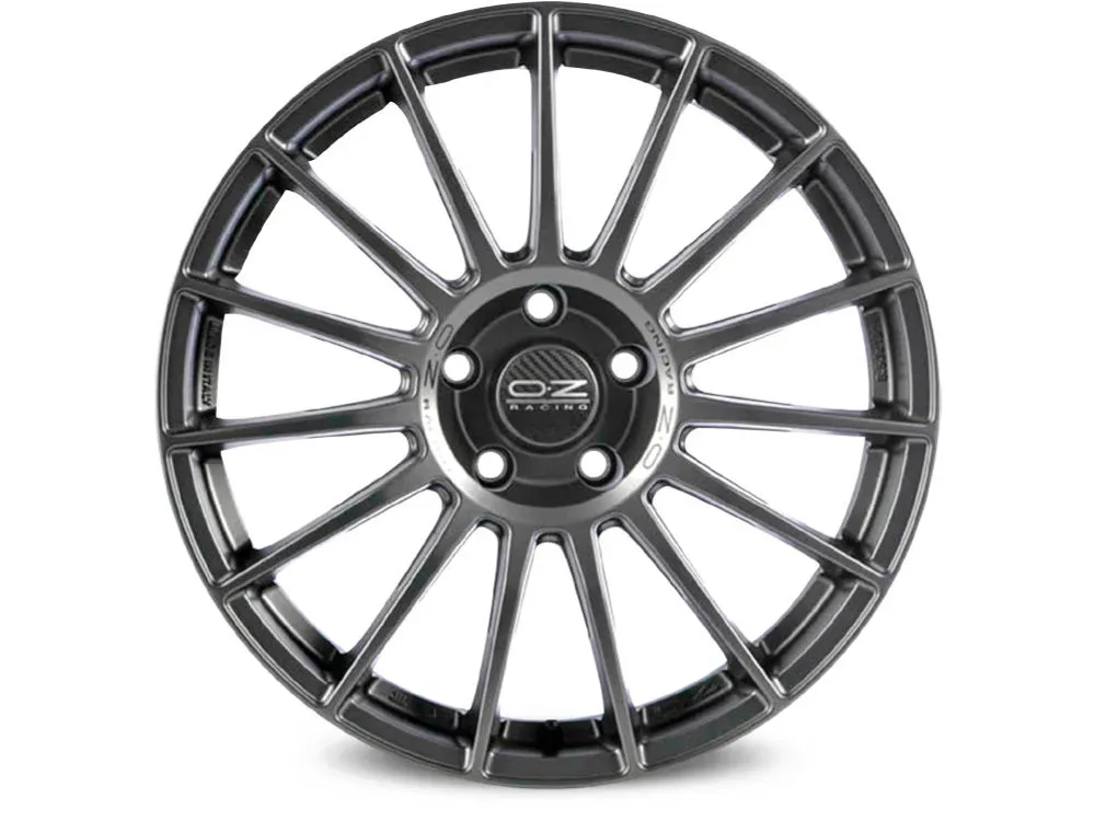 OZ SUPERTURISMO LM 8.5x19 5x120 ET34 MATT GRAPHITE SILVER LETTERING Felgen