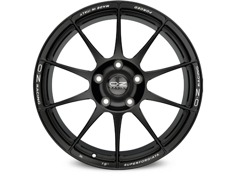 OZ SUPERFORGIATA 8.5x20 5x130 ET55 MATT BLACK CON SCRITTE DI FRESATURA Felgen