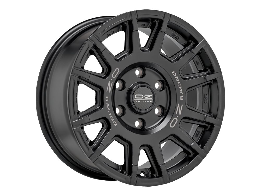 OZ RALLY LEGEND 8.0x17 6x139.7 ET35 MATT BLACK + DARK LETTERING Felgen