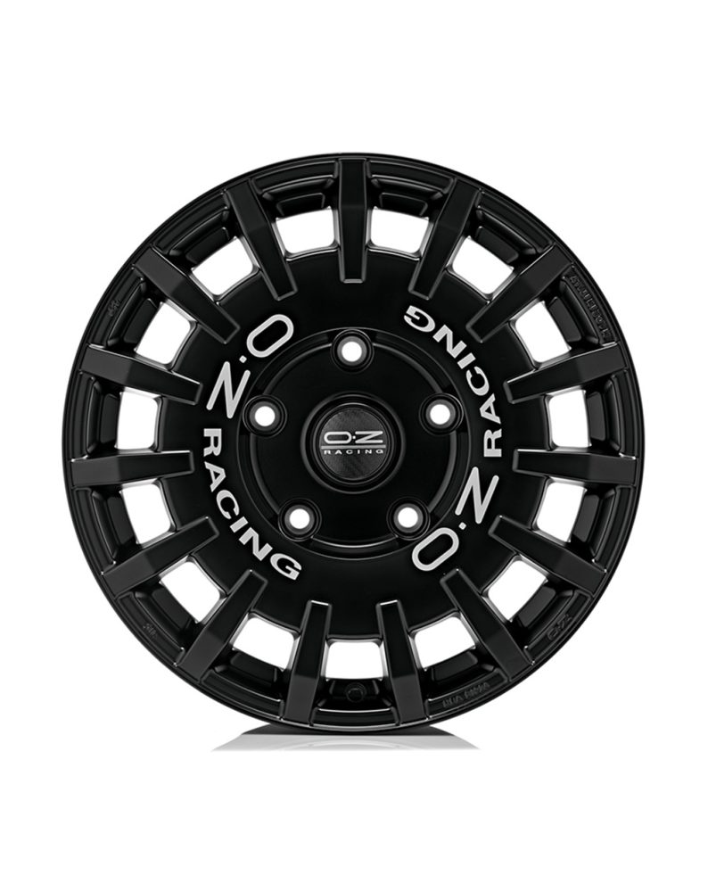 OZ RALLY RACING 7.0x17 4x100 ET30 GLOSS BLACK SILVER LETTERING Felgen