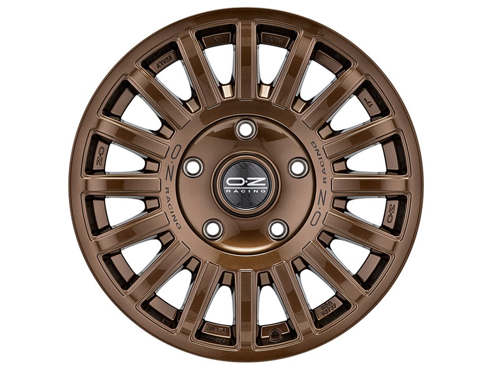 OZ RALLY RAID 8.0x17 5x120 ET35 GLOSS BRONZE BLACK LETTERING Felgen