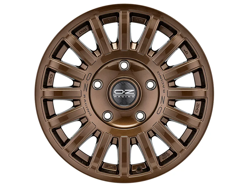 OZ RALLY RAID 8.5x18 5x120 ET38 GLOSS BRONZE BLACK LETTERING Felgen