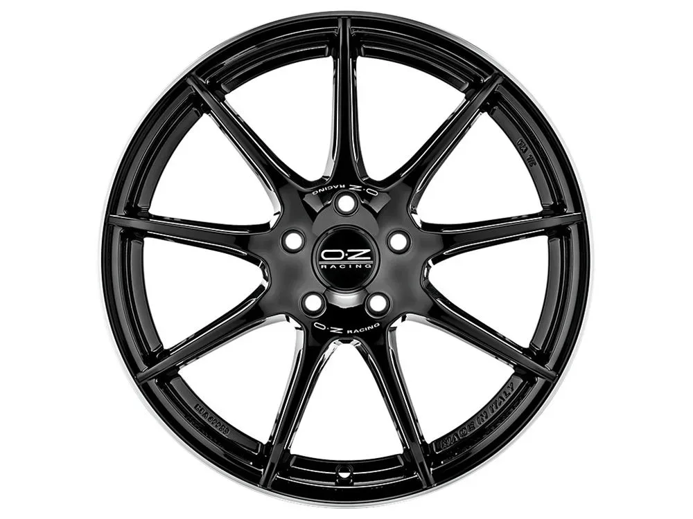 Felgen OZ VELOCE GT 8.0x18 5x112 ET35 Gloss Black+diamond Lip+silver Lettering