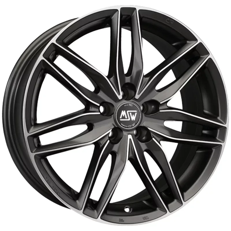 MSW 24 8.0x17 5x114.3 ET45 MATT GUN METAL FULL POLISHED (MGMFP) Felgen
