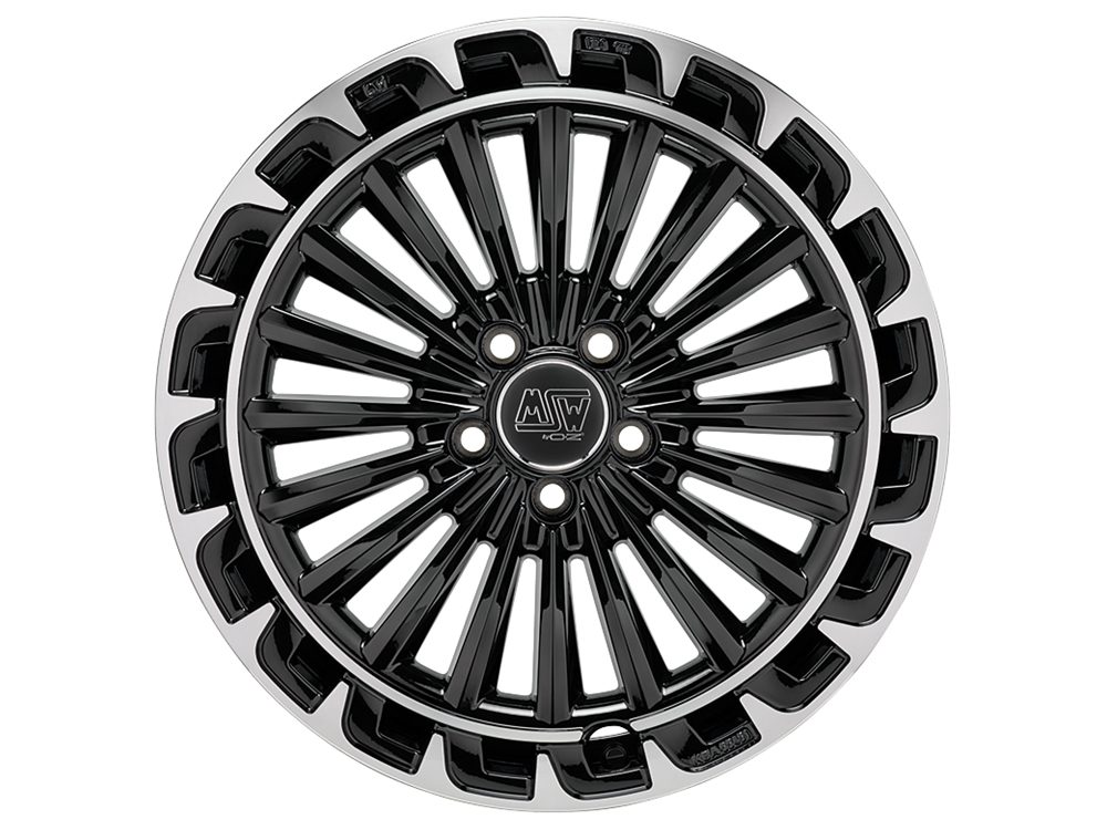 Felgen MSW 32 8.5x20 5x114.3 ET54 Gloss Black+diamond Lip
