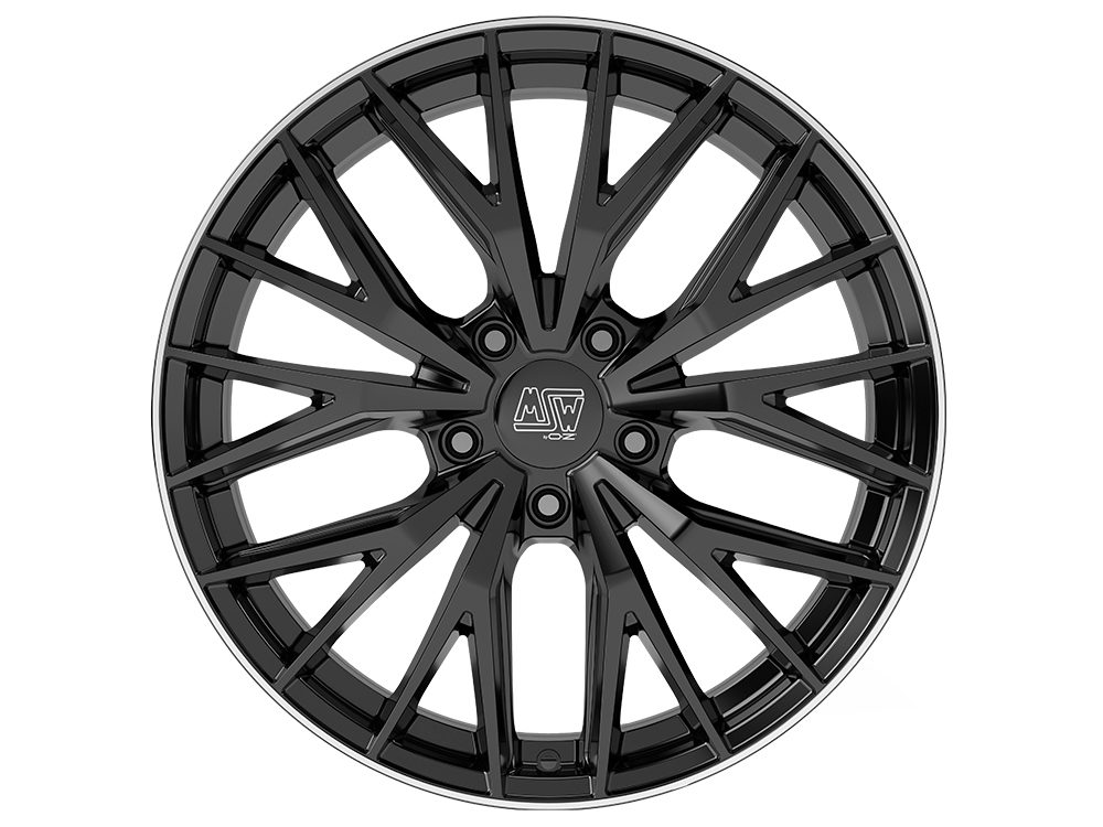 Felgen MSW 44 9.0x20 5x112 ET20 Gloss Black+diamond Lip