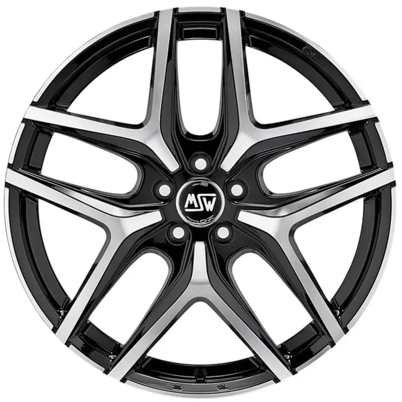 MSW 40 7.0x17 5x114.3 ET40 BLACK FULL POLISHED (GBFP) Felgen