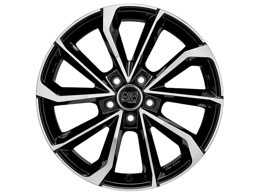 MSW 42 7.5x17 5x108 ET38 GLOSS BLACK FULL POLISHED Felgen