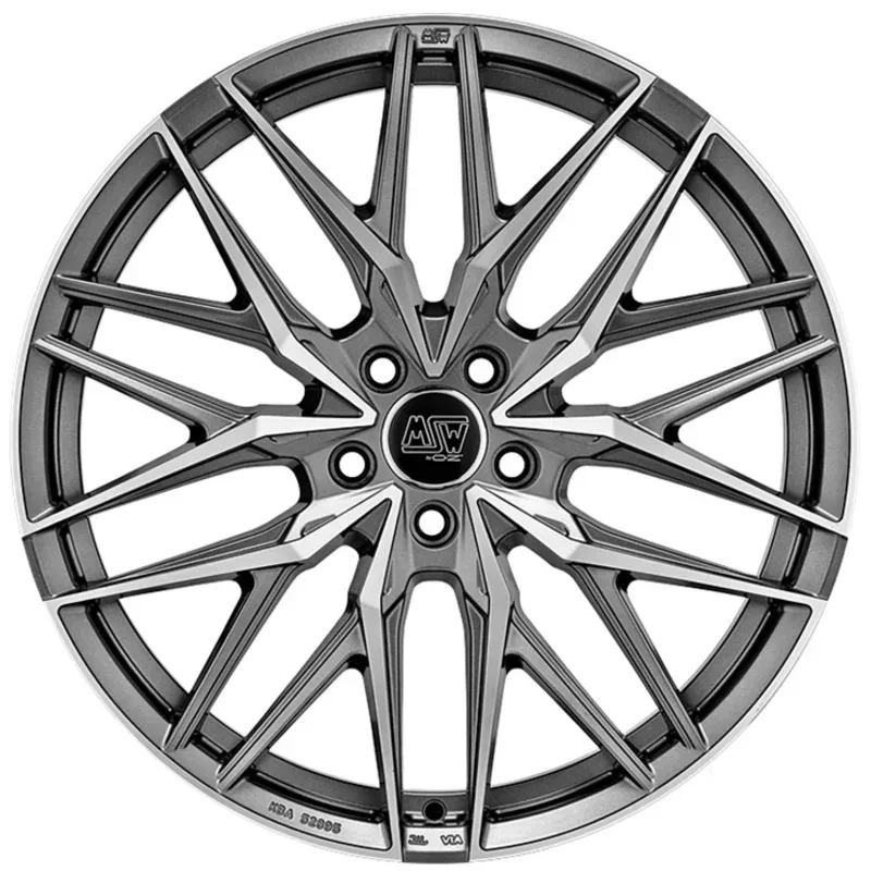 MSW 50 8.5x20 5x112 ET35 MATT GUN METAL FULL POLISHED (MGMFP) Felgen