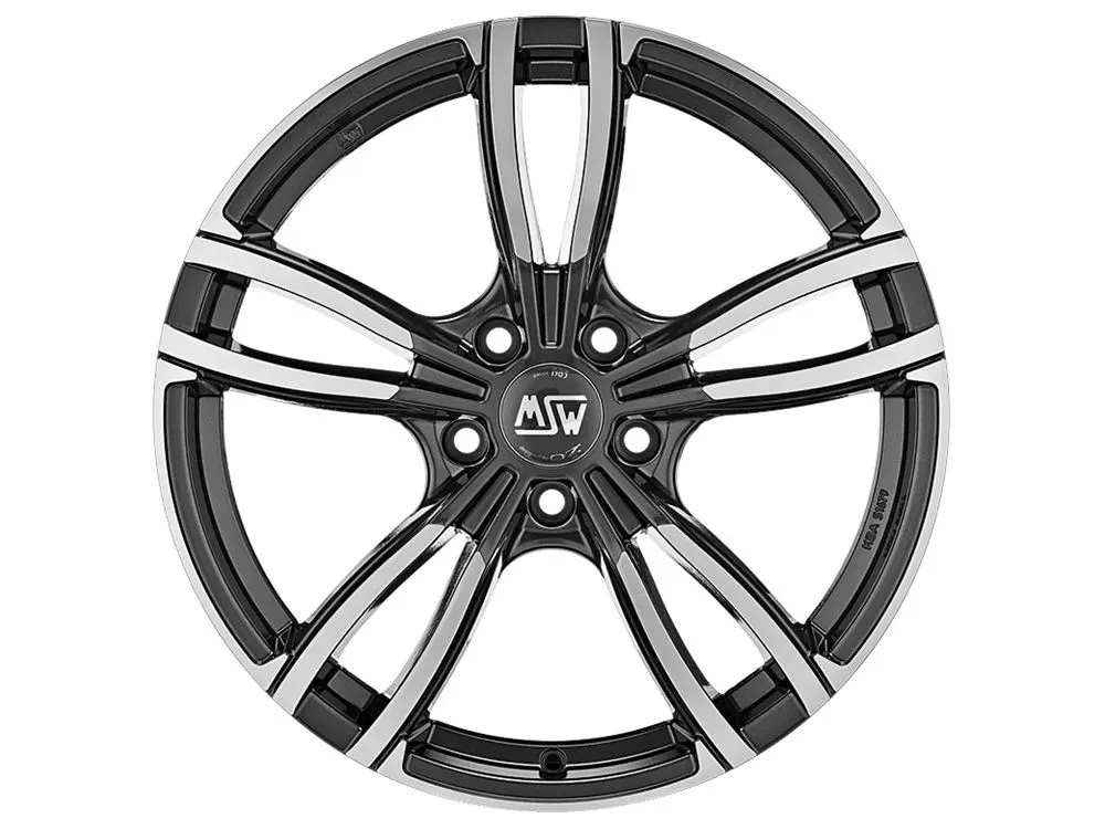 MSW 73 7.5x17 5x112 ET35 GLOSS DARK GREY FULL POLISHED Felgen
