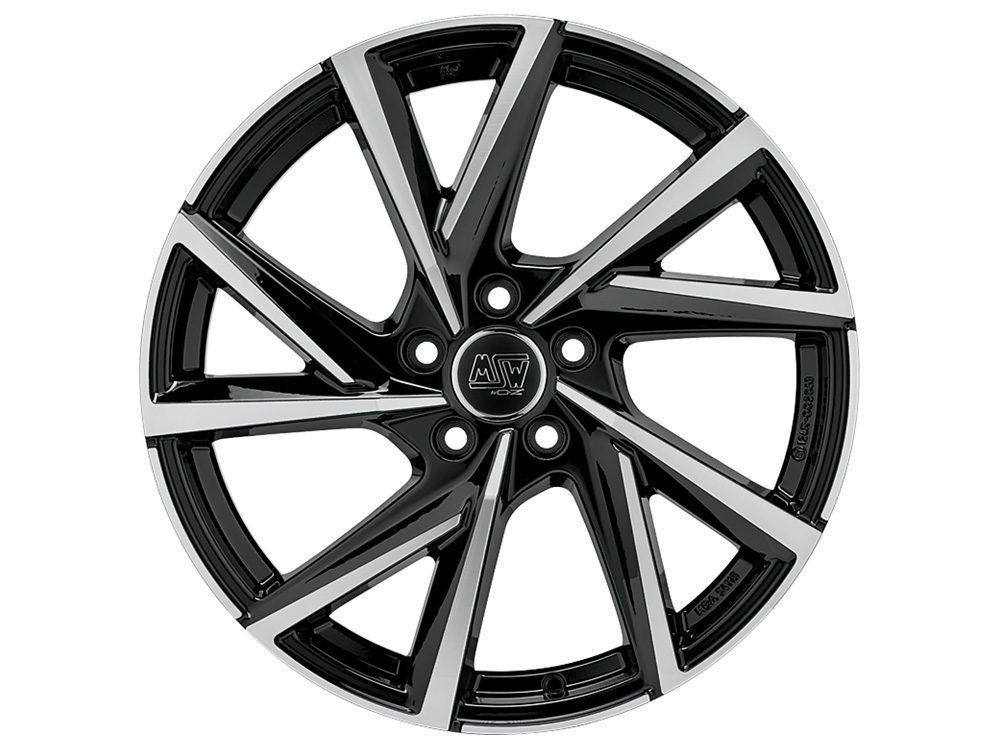 MSW 83 7.5x18 5x100 ET48 GLOSS BLACK FULL POLISHED Felgen