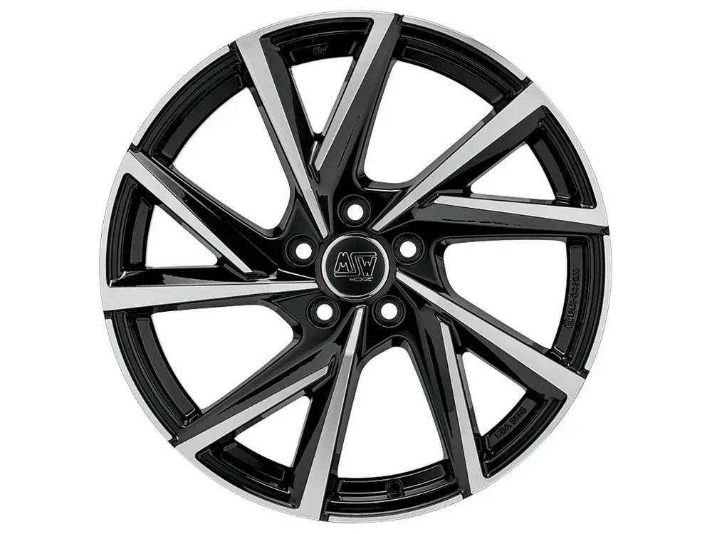 MSW 83 7.5x18 5x112 ET35 GLOSS BLACK FULL POLISHED Felgen