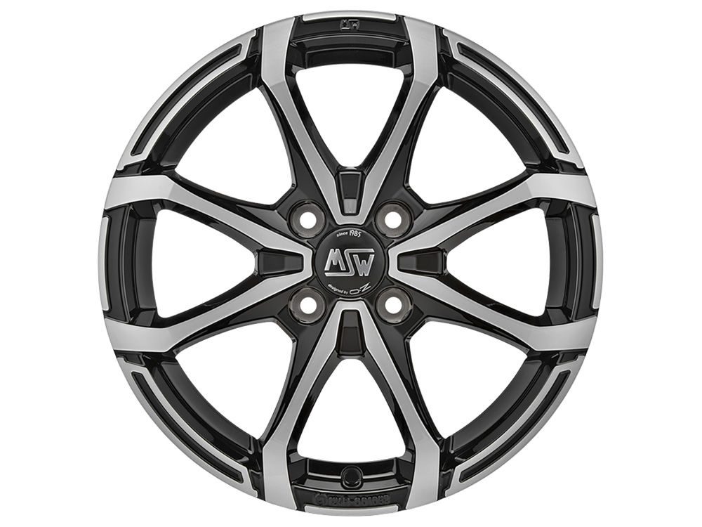 Felgen MSW X4 5.0x15 4x100 ET38 Black Full Polished (gbfp)