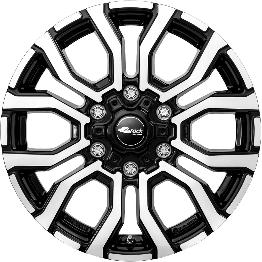 RC Design RC35 6.5x16 6x139.7 ET55 Schwarz Glanz Voll-Poliert Felgen