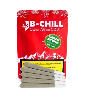 Green Skunk Pre-Rolls CBD Joints Outdoor - 5pc
