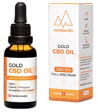 Gold CBD Öl 13% Vollspektrum Hanftropfen - 10ml