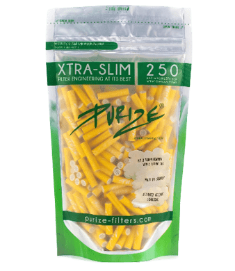 Xtra Slim Gelb Aktivkohlefilters für Joints - 250pc